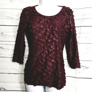 Blouse Top Elementz size M, Burgundy,